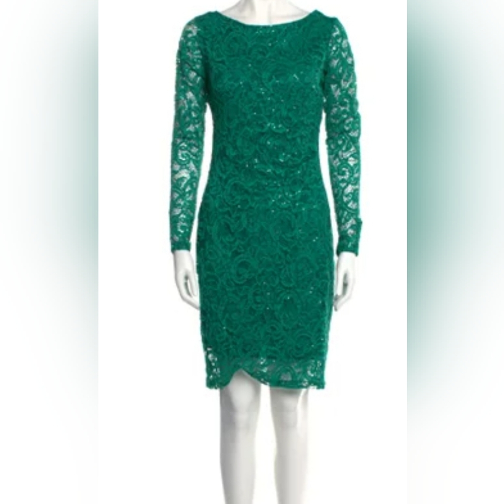 NEW YEARS EVE PARTY DRESS Size 6 Marina sequin GREEN